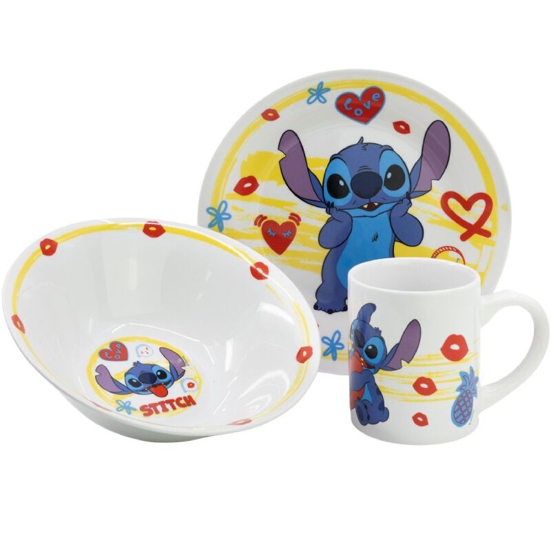 Pribor za jelo keramički Disney Stitch
