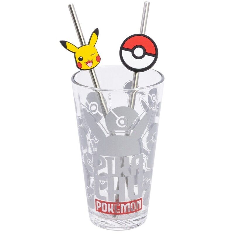 Čaša sa slamkama Pokemon 480ml