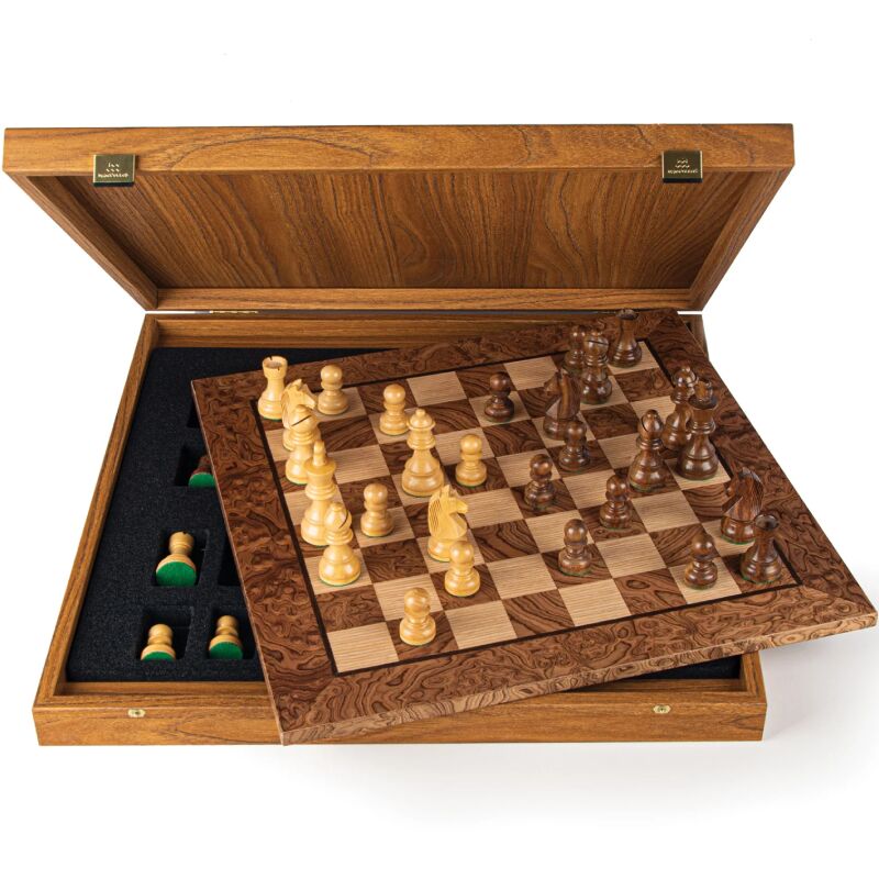 Šah Handcrafted Staunton figure orah Burl set
