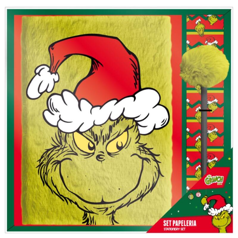 Bilježnica A5 i kemijska olovka Grinch