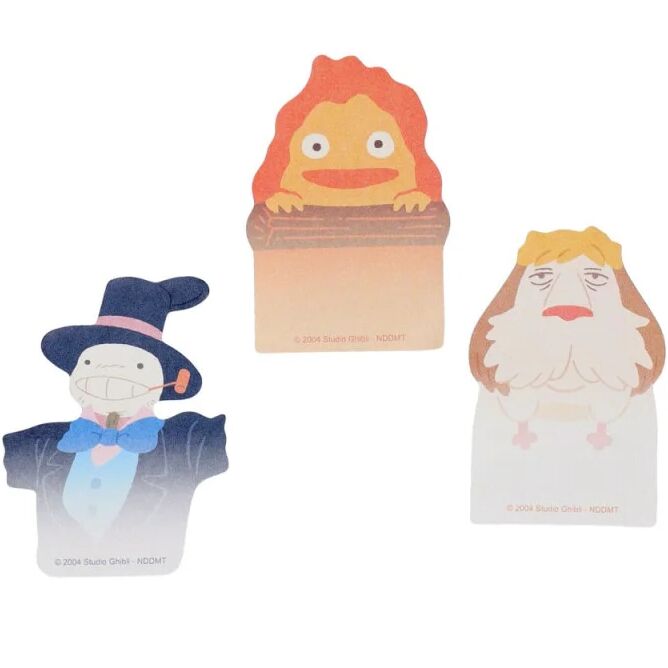 Howl's Moving Castle Calcifer, Heen & Navet memo set